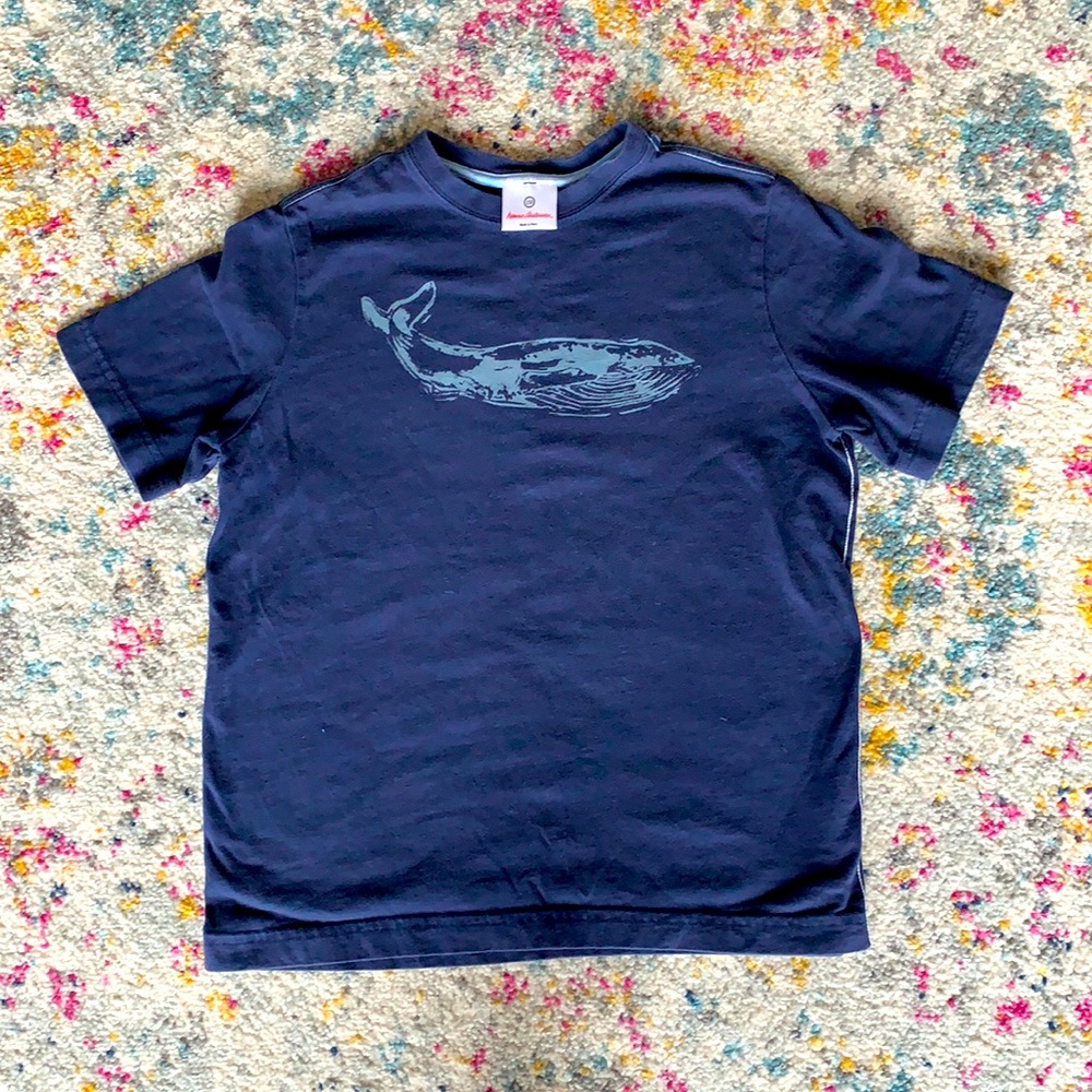 Hannah Andersson Whale Tee. Navy.